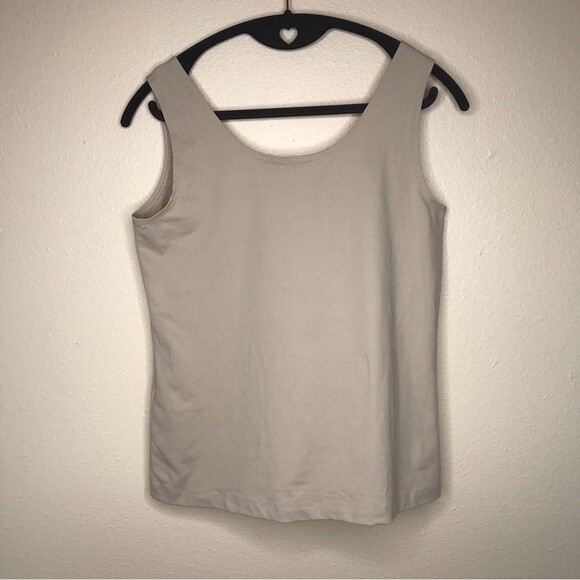 Chicos Tank Top Sleeveless Cami Beige Stretch Layer Womens Size Small Smoothing - Picture 11 of 11